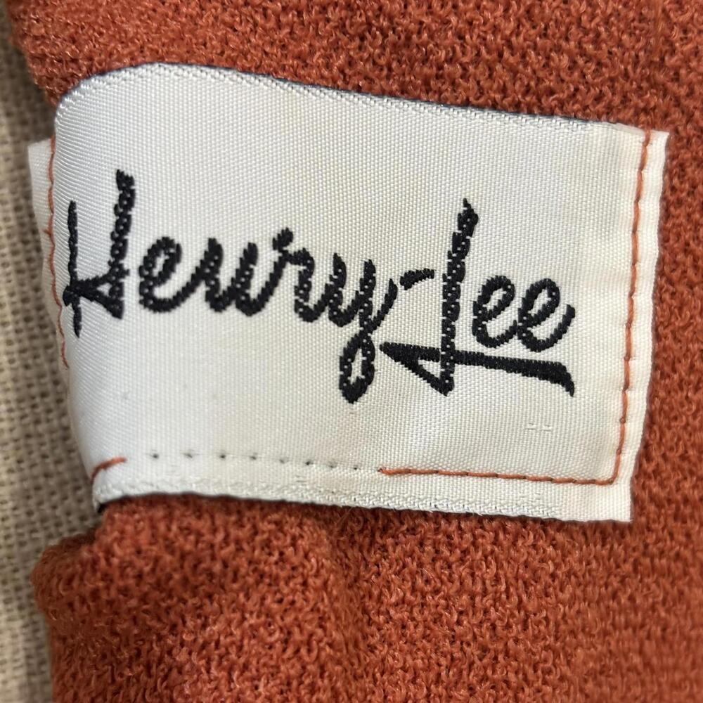 Vtg 60s Henry Lee burnt orange polyester midi dress - Picture 7 of 9